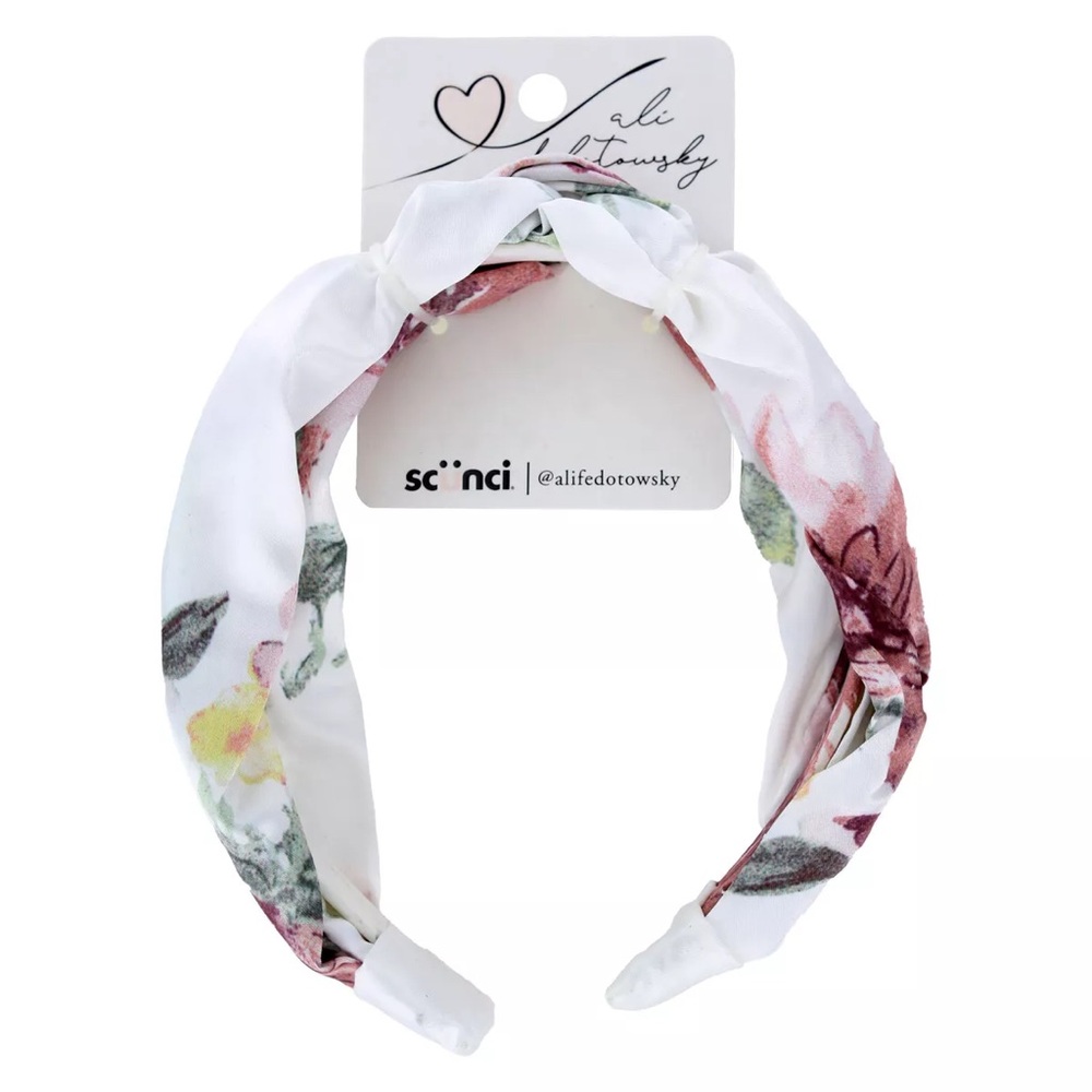 Scunci Ali Fedotowsky Knotted FLORAL SILKY Headband NEW 🌸🌸🌸🌸🌸